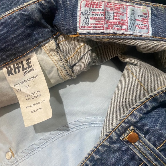 RIFLE Vintage 5 Pocket Jeans Sz 34 - Picture 15 of 15